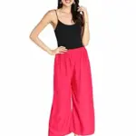 Fabclub Women's Heavy Rayon Solid Plain Palazzo (Free Size)