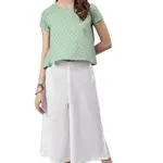 Janasya Women's Light Green Cotton Top
