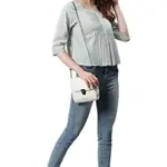 Janasya Women's White Cotton Top