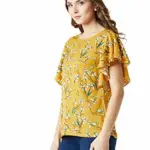Miss Chase Women's Multicolor Ruffled Floral Top
