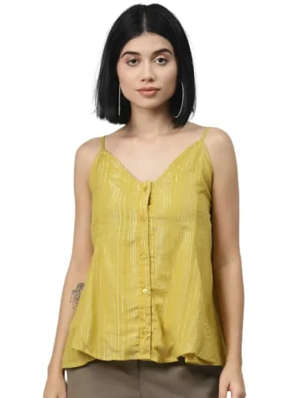 I AM for You Cotton Striped Shirt Style Top for Women