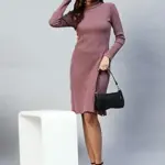 RIGO Women Full Sleeve Side Slit Dress