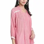 Janasya Women's Pink Rayon Top