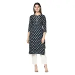 ERISHA Women's Rayon Printed Kurta Pant Set