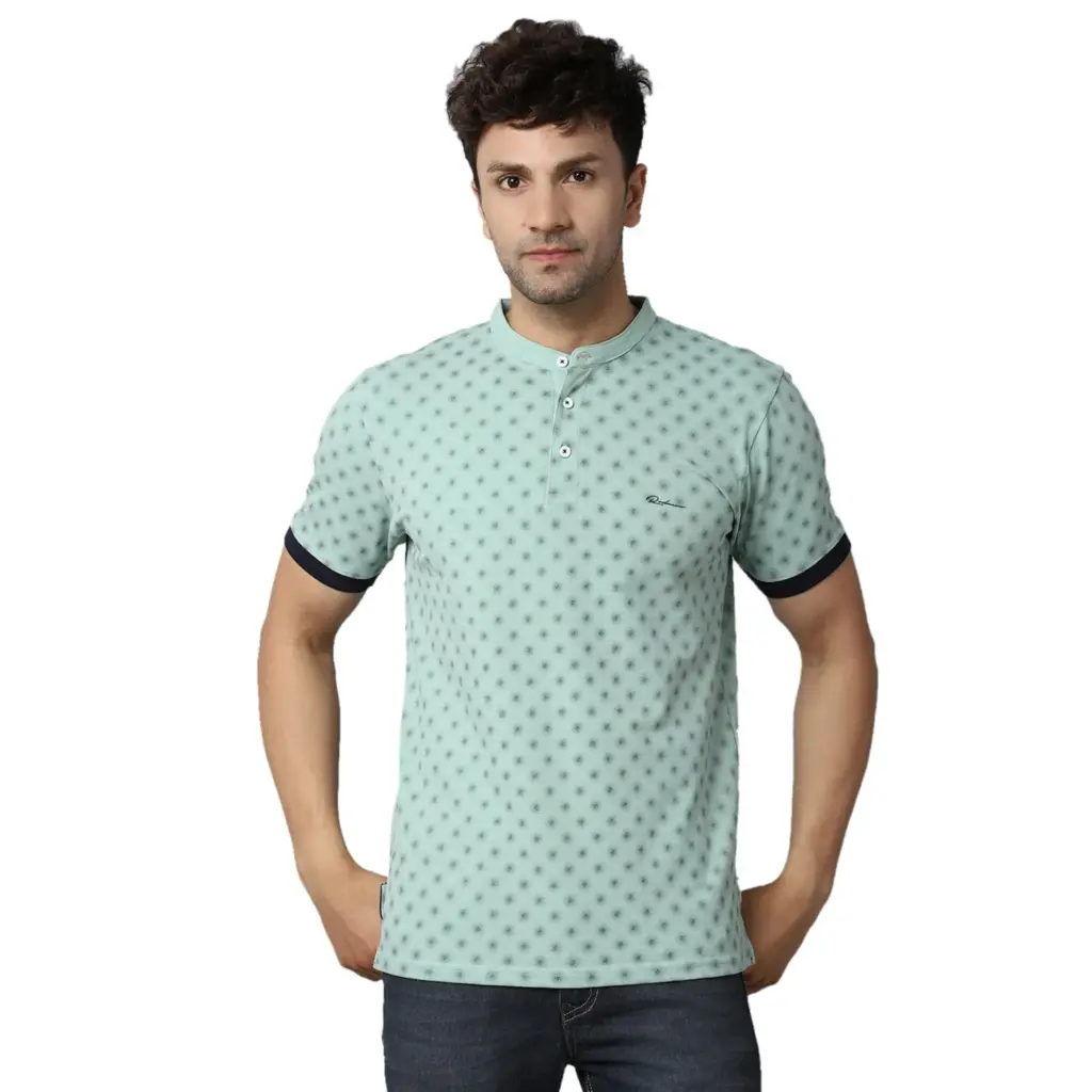 Rodamo Printed Henley T-Shirts (112540103)