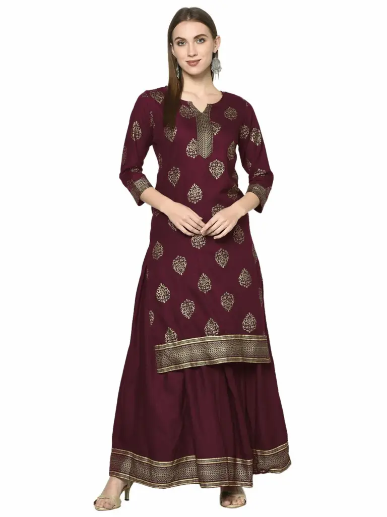 ERISHA Women's Rayon Printed Designer Skirt Set