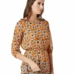 Miss Chase Women's Multicolored Chiffon Floral Top
