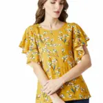 Miss Chase Women's Multicolor Ruffled Floral Top