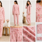 Women's Floral Cotton Night Suit Set
