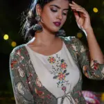 Rangmayee Rayon Embroidered Work Calf Length A-Line Kurti for Women