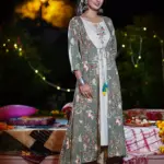 Rangmayee Rayon Embroidered Work Calf Length A-Line Kurti for Women