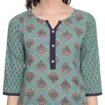 Rangmayee Women's Printed Cotton Short Kurti (Medium)