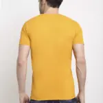 Rodamo Cotton Printed Mustard T-Shirt (Medium)