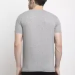 Rodamo Cotton Printed Gray T-Shirt (Medium)