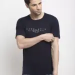 Rodamo Cotton Printed Navy_T-Shirt (Medium)