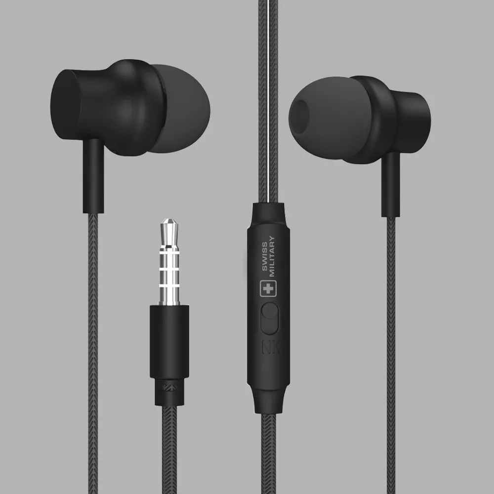 Swiss Military SM-Cozmo Wired In the Ear (With mic - Yes, Active Black)