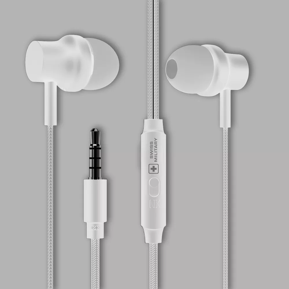Swiss Military SM-Cozmo Wired In the Ear (With mic - Yes, Active White)