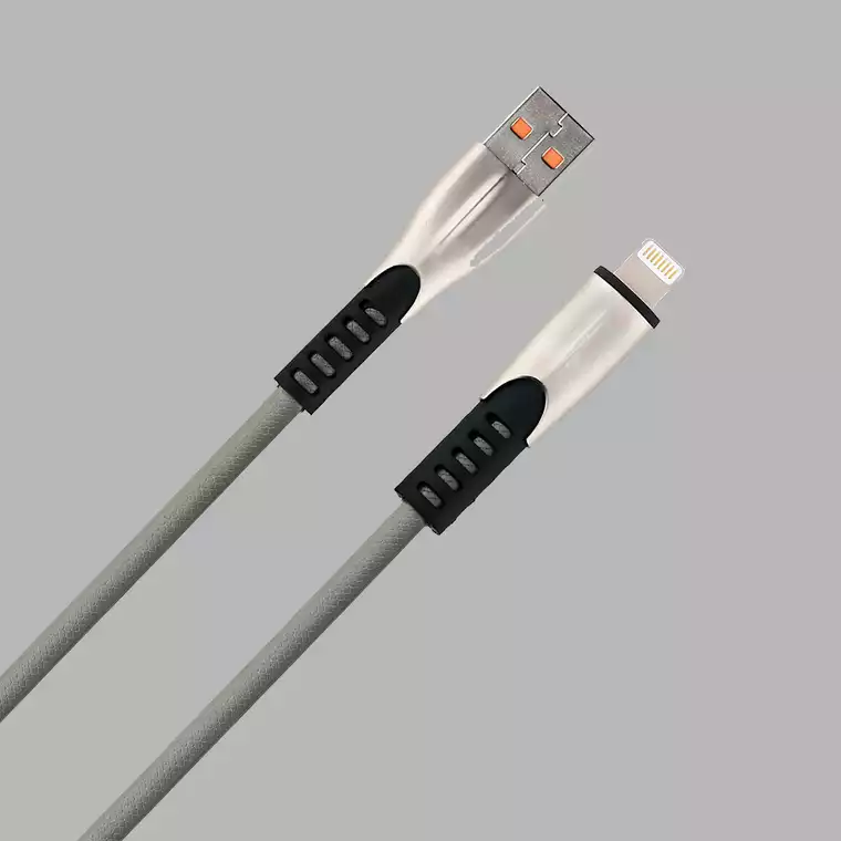 Swiss Military TPGRL Zinc Alloy Connector Single Pin iPhone Data / Charging Cable (1.2 m, Black)